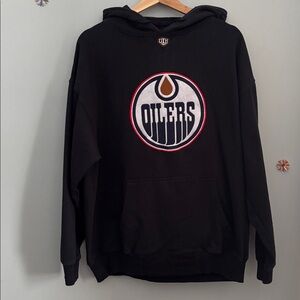 Old Time Hockey Official NHL Oilers Blue Hoodie Size L